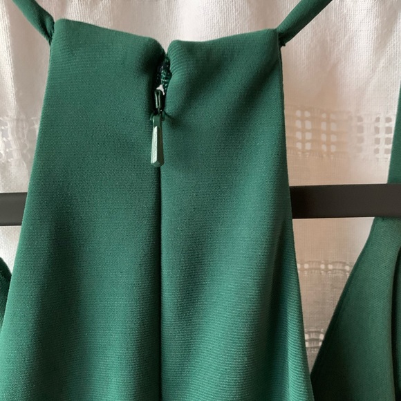 DB Jersey A-Line Bridesmaid Forrest Green Maxi Slip Dress Knot Detail💐 - Picture 12 of 16